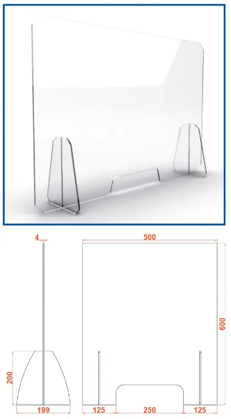 barriera plexiglass anti covid19