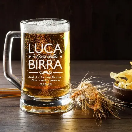 bicchiere birra personalizzato con nome
